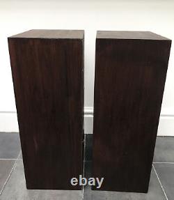 B&W D5 Bowers Wilkins Floor Standing Speakers Dark Brown Retro Vintage 1975's