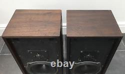 B&W D5 Bowers Wilkins Floor Standing Speakers Dark Brown Retro Vintage 1975's