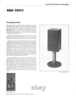 B&W DM23 Bowers Wilkins Floor Standing Speakers Dark Brown Retro Vintage