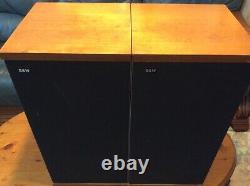 B&W DM4 Bowers Wilkins Vintage Classic Speakers 3 Ways 8 Ohms 1976