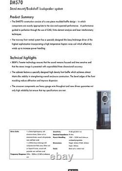 B&W DM570 Bowers Wilkins 120W Floor Standing Speakers Audiophile Made in England