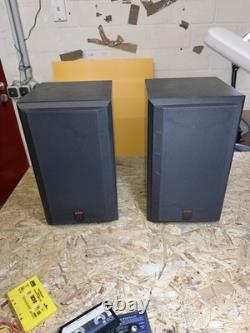 B&W DM600 Speakers Pair Boxes Speakers Made in England Black