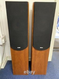 B&W P4 100W Brown Bowers Wilkins Floor Standing Speakers. Damaged repairable