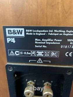 B&W P4 100W Brown Bowers Wilkins Floor Standing Speakers. Damaged repairable