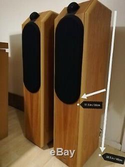 B&W Special Edition CDM 7 Oak Wood Floor Standing Tower Speakers Monitors