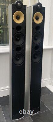 B&W XT8 150W Aluminium Bowers Wilkins Silver Speakers Floor Stand Towers England