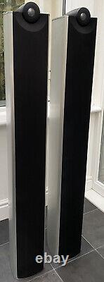 B&W XT8 150W Aluminium Bowers Wilkins Silver Speakers Floor Stand Towers England