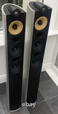 B&W XT8 150W Aluminium Bowers Wilkins Silver Speakers Floor Stand Towers England