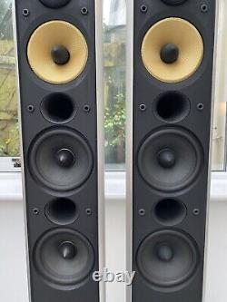 B&W XT8 150W Aluminium Bowers Wilkins Silver Speakers Floor Stand Towers England