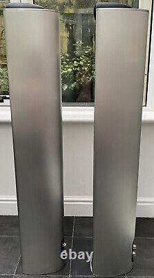 B&W XT8 150W Aluminium Bowers Wilkins Silver Speakers Floor Stand Towers England