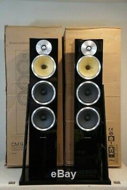 B&w-bowers And Wilkins Cm9 Floorstanding Speakers+spikes+original Shipping Boxes