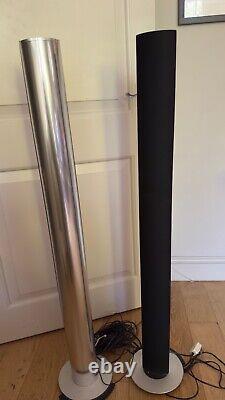 Bang & Olufsen Beolab Sliver And Black Floor Standing Speakers