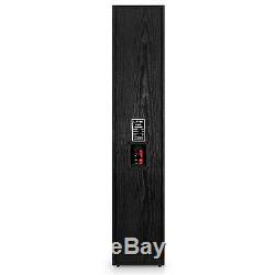Black 440w Passive Speaker Set Floor Standing Hifi Stereo Speaker Pair 4-way