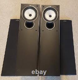 Black Wood KEF Q35.2 Stereo Floor Standing 2-Way Speakers 10-100w 8ohms Bi Wire