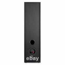 Black Wooden Cabinet Floor Standing Tower Speaker Set Home Cinema 6.5 Woofer