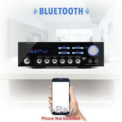Bluetooth Home Hifi Stereo System Black Floor Standing Speakers and Amplifier