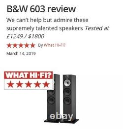 Bowers & Wilkins 603 Floor Standing Speaker Pair Black B&W