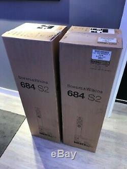 Bowers & Wilkins B&W 684 S2 HiFi Floorstanding Speakers NEW Black Ash Pair Boxed
