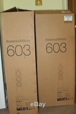 Bowers and Wilkins (B&W) 603 Black Floor Standing Speakers Only 12 Months Old