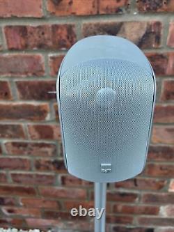 Bowers and Wilkins M1 Surround Sound Speakers 4 Floor Stands Silver POST