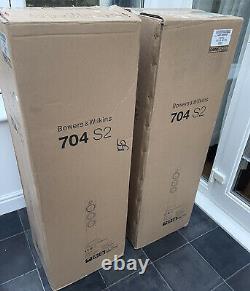 Boxed! B&W 704 S2 White 150W Bowers Wilkins Standing Speakers £2200