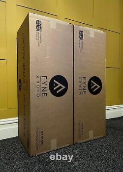 Boxed Fyne Audio F501sp Floorstanding Hi Fi Speakers. Piano Gloss White