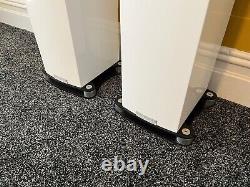 Boxed Fyne Audio F501sp Floorstanding Hi Fi Speakers. Piano Gloss White. Warranty