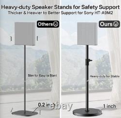 ComVome Height Adjust Floor Speaker Stands for Sony Bravia Theatre Quad HT-A9M2