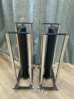 Custom Design FS104 Signature Speaker Floor Stands Black w Chrome