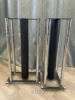 Custom Design FS104 Signature Speaker Floor Stands Black w Chrome