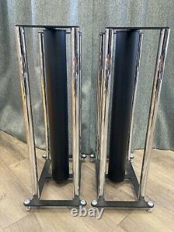 Custom Design FS104 Signature Speaker Floor Stands Black w Chrome