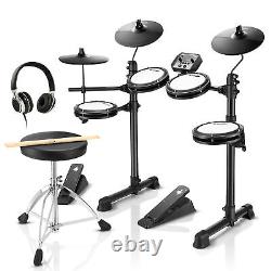 Donner DED-80 Electric Drum Set 4 Quiet Mesh Pads 180 Sounds 15 Drum Kits