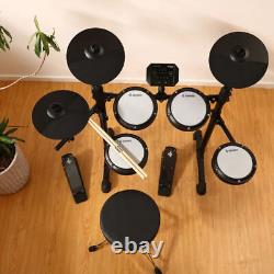 Donner DED-80 Electric Drum Set 4 Quiet Mesh Pads 180 Sounds 15 Drum Kits