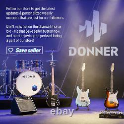 Donner DED-80 Electric Drum Set 4 Quiet Mesh Pads 180 Sounds 15 Drum Kits