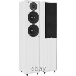 Eltax Monitor IX Floorstanding Speakers White 260W HiFi Stereo Pair