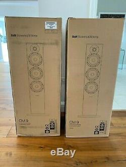 Excellent Boxed Bowers & Wilkins B&W CM9 Floorstanding Gloss Black Pair Speakers
