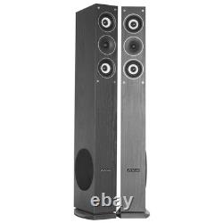 Fenton 100.323 6.5 Black HiFi Tower Speakers 500W Subwoofer Home Cinema