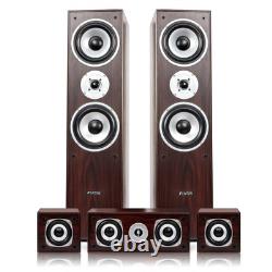 Fenton 100 333 Walnut 5.0 Surround Sound Speakers Home Theater Hi-Fi System