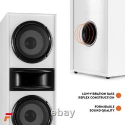Fenton SHF700W Tower Speakers White Floor Standing HiFi Acoustic Set