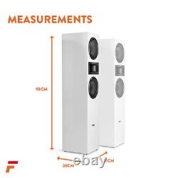 Fenton SHF700W Tower Speakers White Floor Standing HiFi Acoustic Set