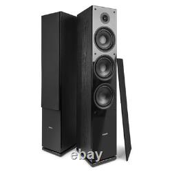Fenton SHF80B Black Tower Speakers Passive Home Theatre Floorstanding Hi-Fi