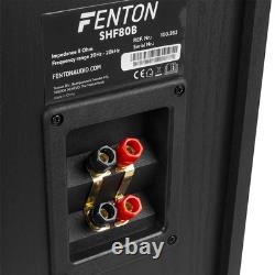 Fenton SHF80B Black Tower Speakers Passive Home Theatre Floorstanding Hi-Fi