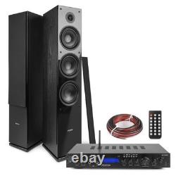Fenton SHF80B Tower Speaker System with AV-150BT Amplifier Home Theatre Sound