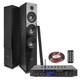 Fenton SHF80B Tower Speaker System with AV-150BT Amplifier Home Theatre Sound