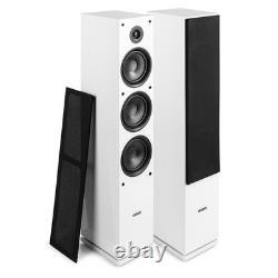 Fenton SHF80W HiFi Tower Speakers Set with AV440 Bluetooth Amplifier White