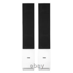 Fenton SHF80W HiFi Tower Speakers Set with AV440 Bluetooth Amplifier White