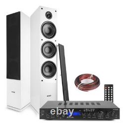 Fenton SHF80W HiFi Tower Speakers Set with Bluetooth Amplifier White Fenton SHF80W HiFi Tower Speakers Set with Bluetooth Amplifier White