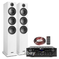 Fenton SHF80W Tower Speakers & PV220BT Bluetooth Amplifier, Hi-Fi System
