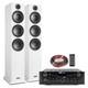 Fenton SHF80W Tower Speakers & PV220BT Bluetooth Amplifier, Hi-Fi System