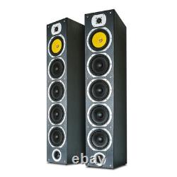 Fenton SHFT57B HiFi Tower Speakers 4x 6.5 Inch Woofer Home Audio System